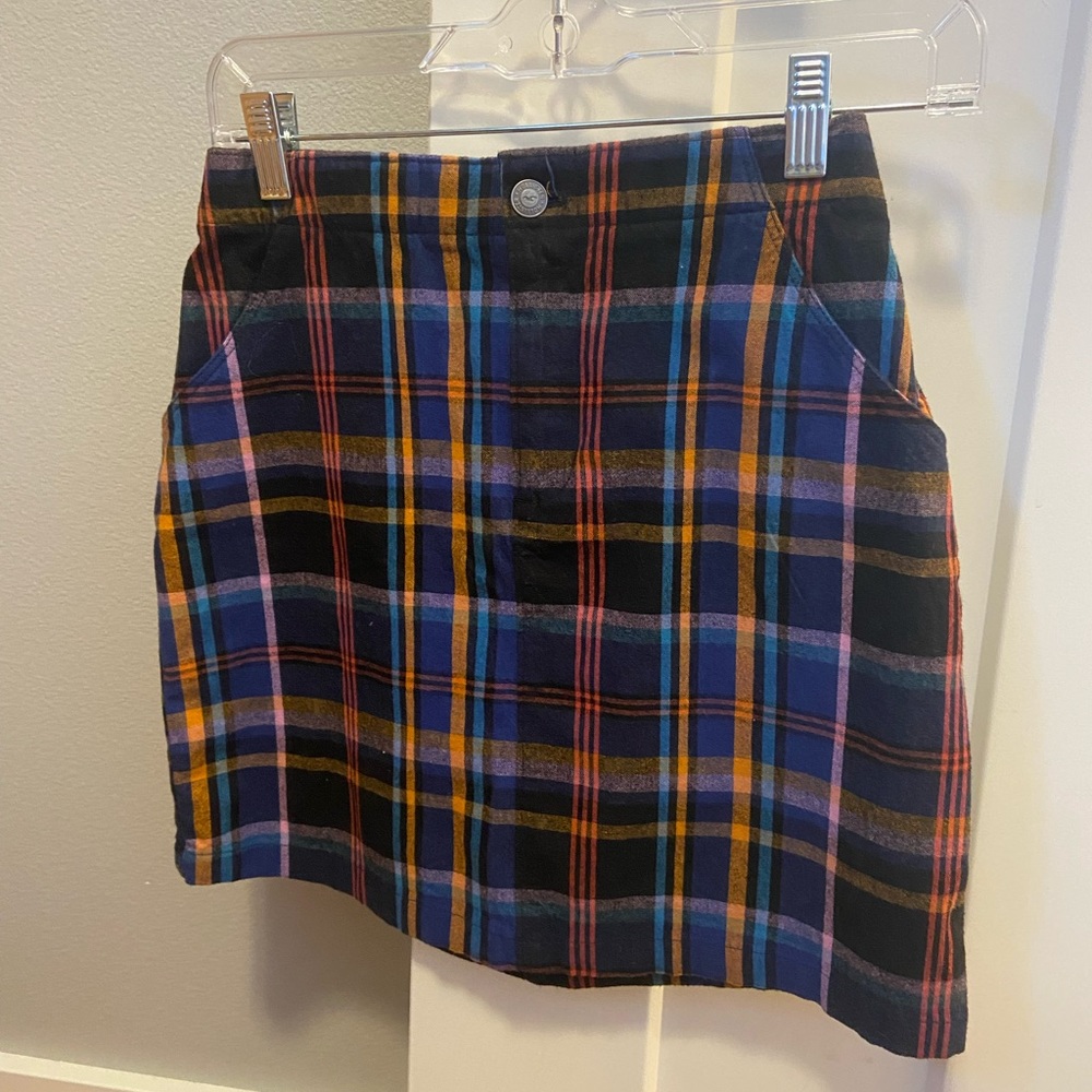Plaid Hi Rise Mini Skirt
